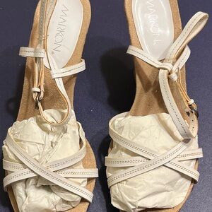 Markon White Women's Wedge Sandals 8.5 W